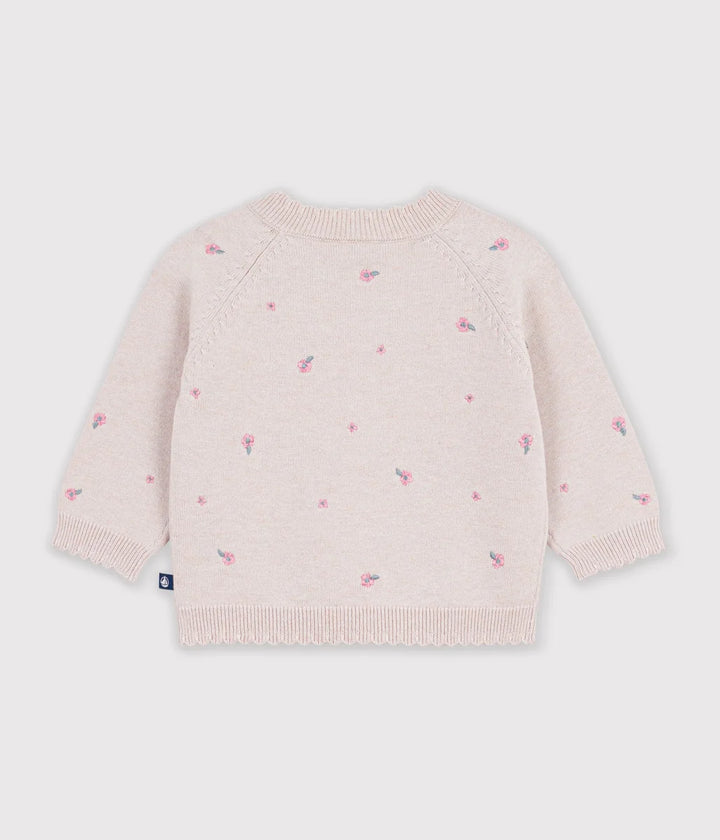 Petit Bateau  Wool &amp; Cotton Knitted Envelope Jumper For Girls