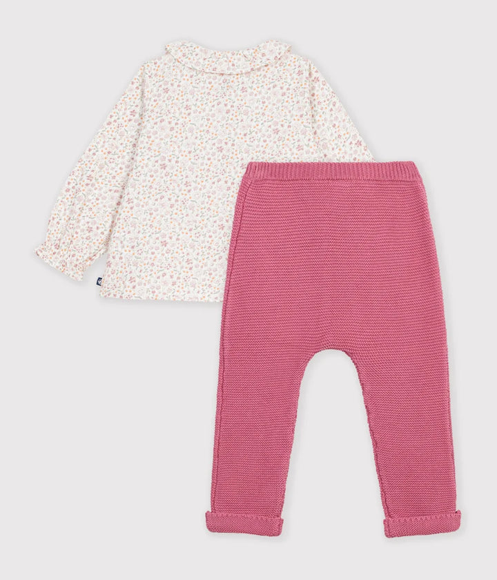 Petit Bateau Baby Girl Printed Outfit Set 2 - Piece