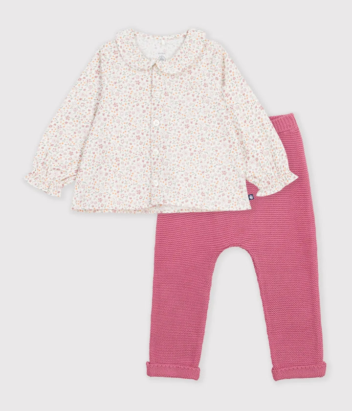 Petit Bateau Baby Girl Printed Outfit Set 2 - Piece