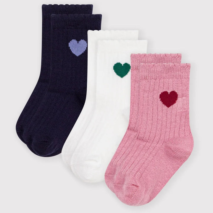 Petit Bateau Baby Girl Jersey Socks 3-Pack