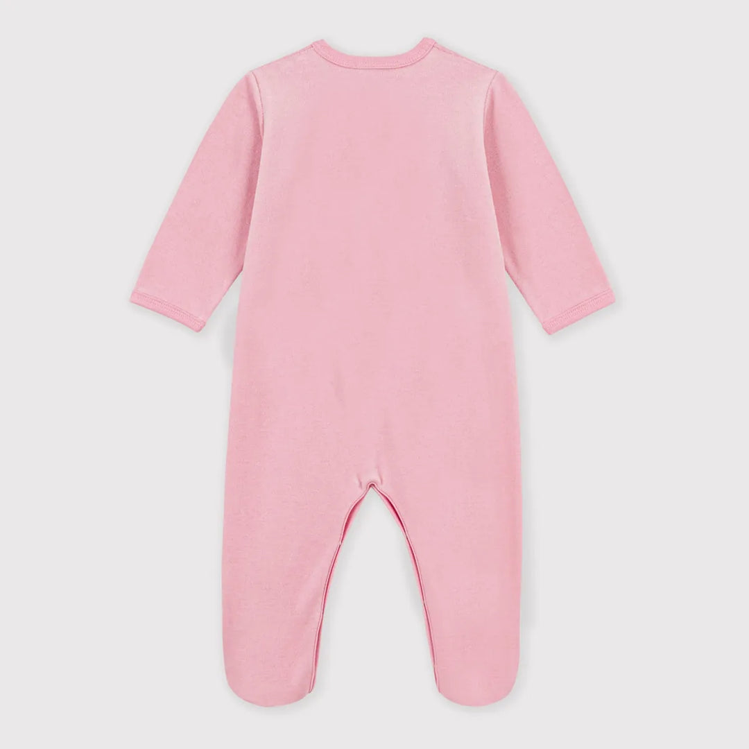 Petit Bateau Baby Girls’ Cotton Velour Sleepsuit