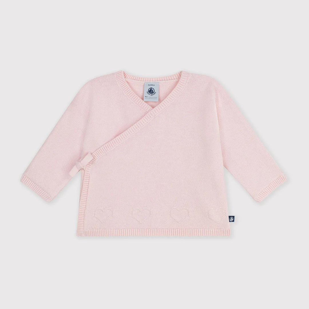 Petit Bateau Baby Girl Wool Wrapover Top