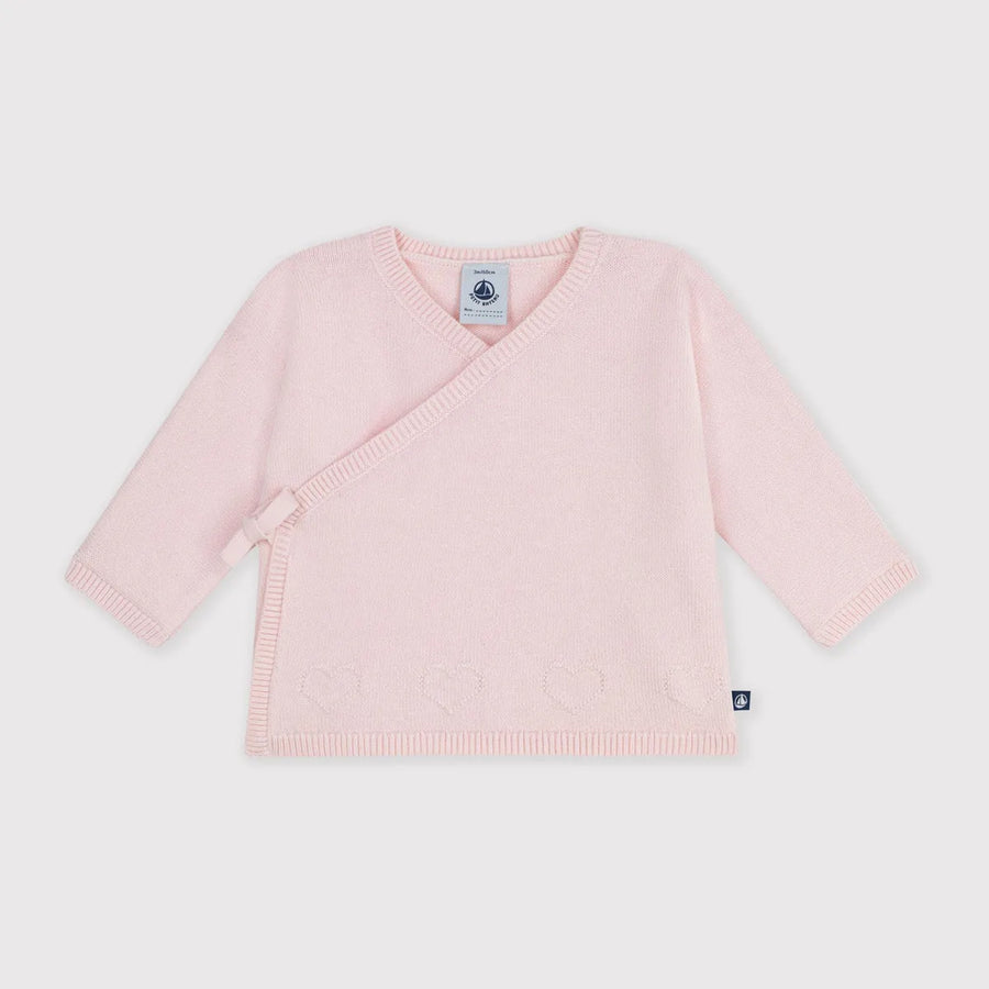 Petit Bateau Baby Girl Wool Wrapover Top