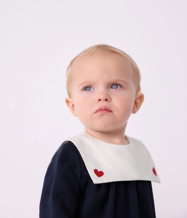 Petit Bateau Baby Girls’ Cotton Romper with Sailor Collar