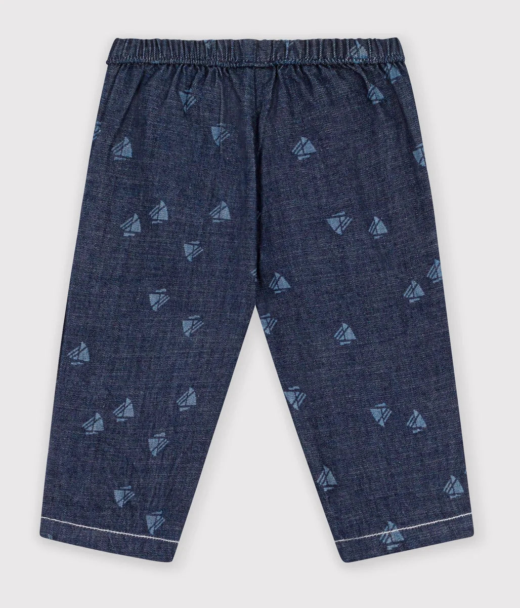 Petit Bateau Baby Boy Boat Printed Denim