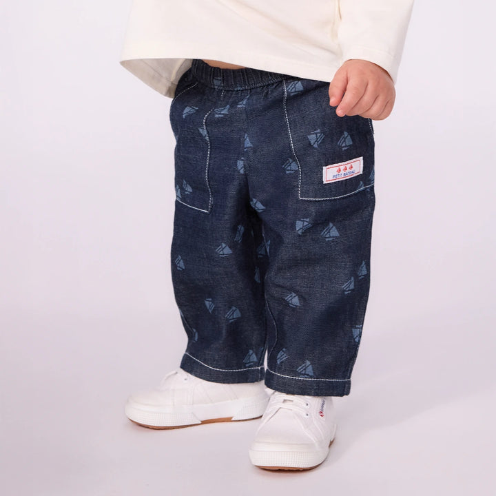Petit Bateau Baby Boy Boat Printed Denim