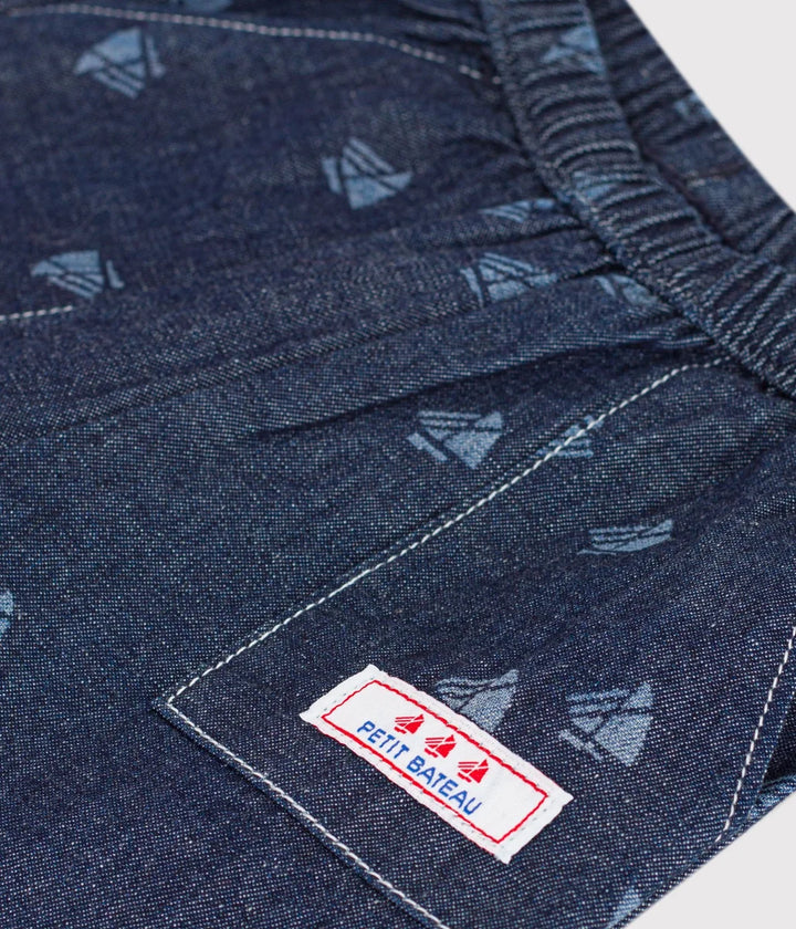Petit Bateau Baby Boy Boat Printed Denim
