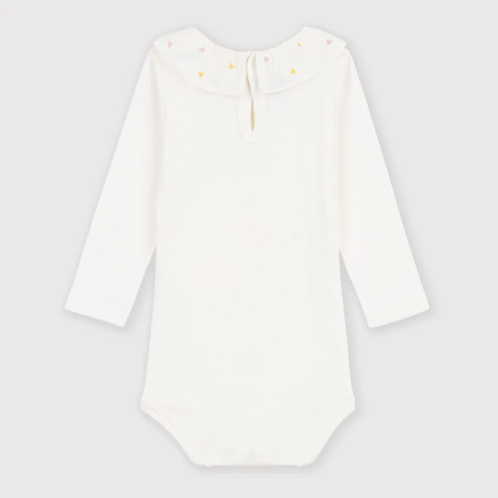 Petit Bateau Baby Girl Ribbed Cotton Daywear Bodysuit