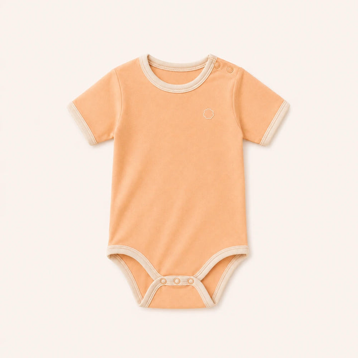 Faura Unisex Banana Cotton First Day Onesie - Peach