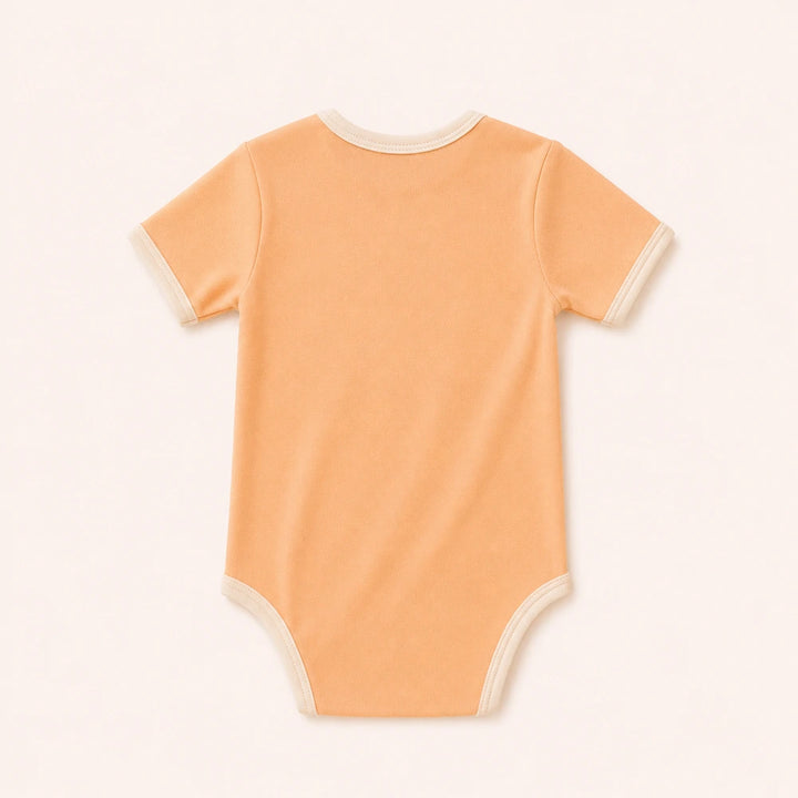 Faura Unisex Banana Cotton First Day Onesie - Peach