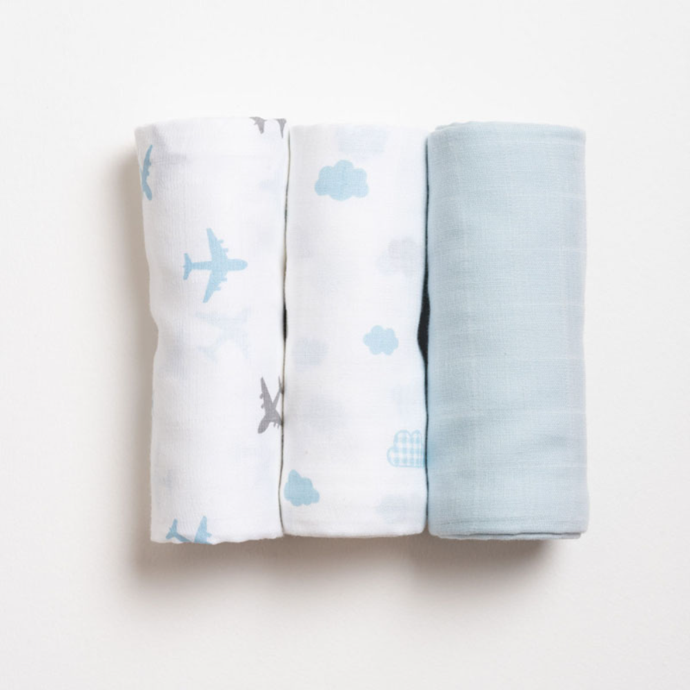 Aariro Muslin Swaddle - 3 Pieces