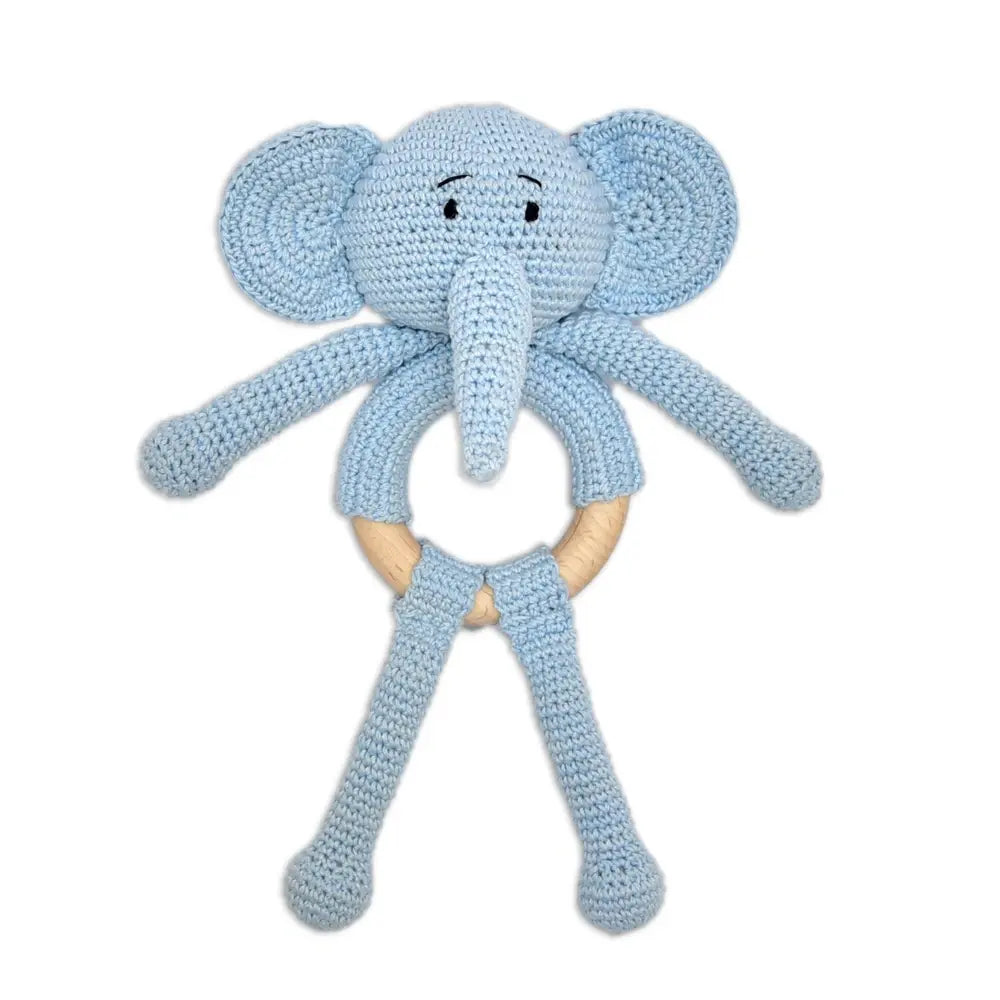 Happy Threads Tiny Trunkies Crochet Baby Rattle Toy – Handmade with Love, Crafted for Cuddles