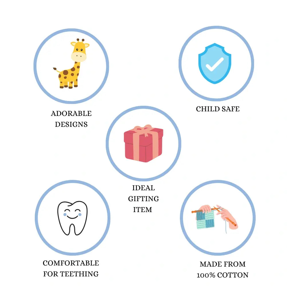 Happy Threads Tiny Trunkies Crochet Hand Rattle – Handmade Baby Toy &amp; Cherished Keepsake