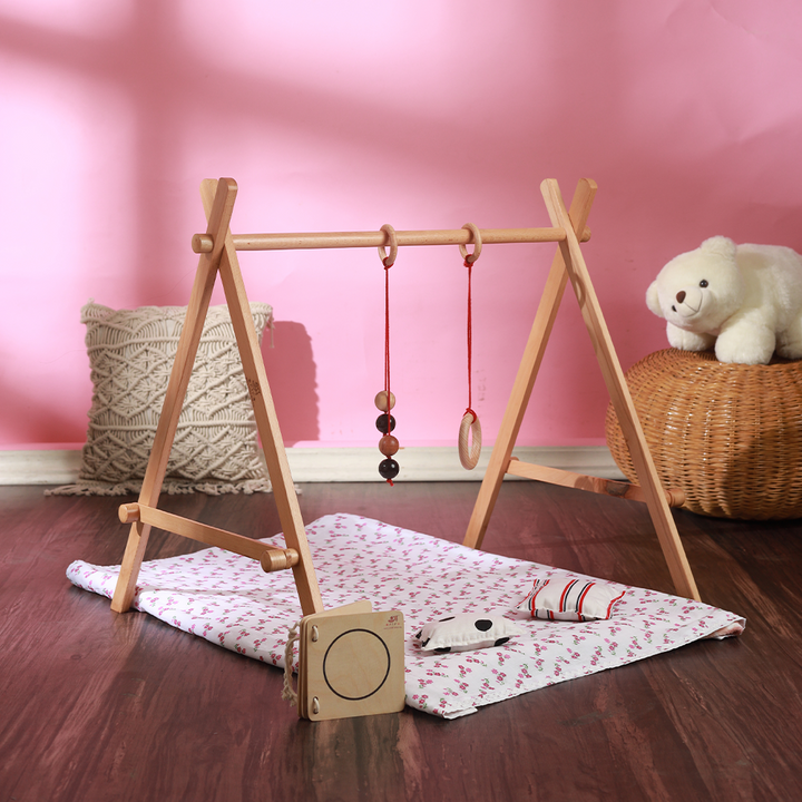 Ariro Wooden Baby Floor Gym &amp; Mobile
