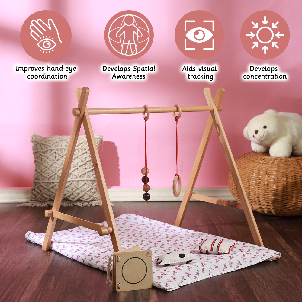 Ariro Wooden Baby Floor Gym & Mobile