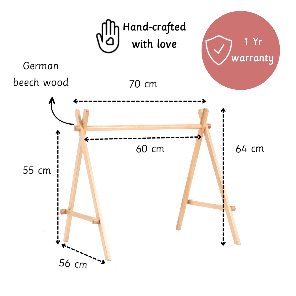 Ariro Wooden Baby Floor Gym &amp; Mobile