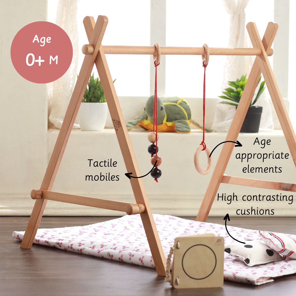 Ariro Wooden Baby Floor Gym & Mobile