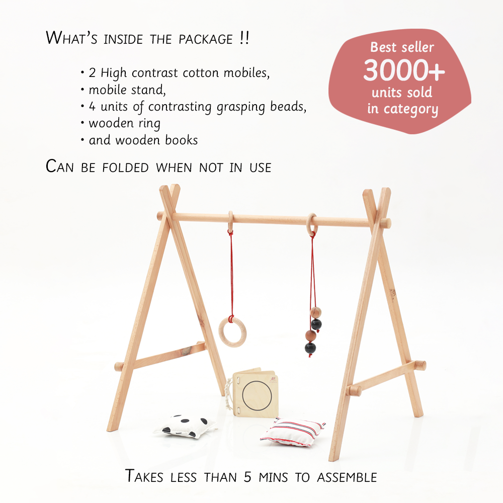 Ariro Wooden Baby Floor Gym & Mobile