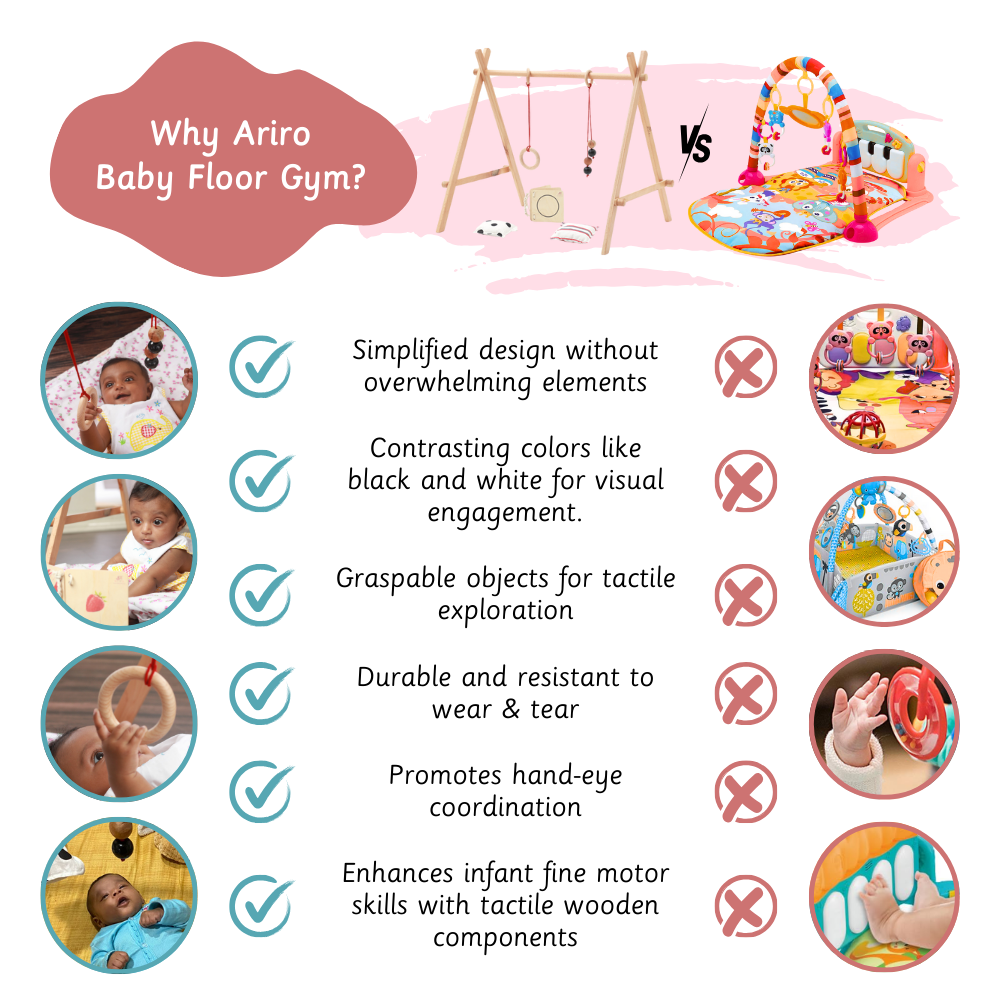 Ariro Wooden Baby Floor Gym & Mobile