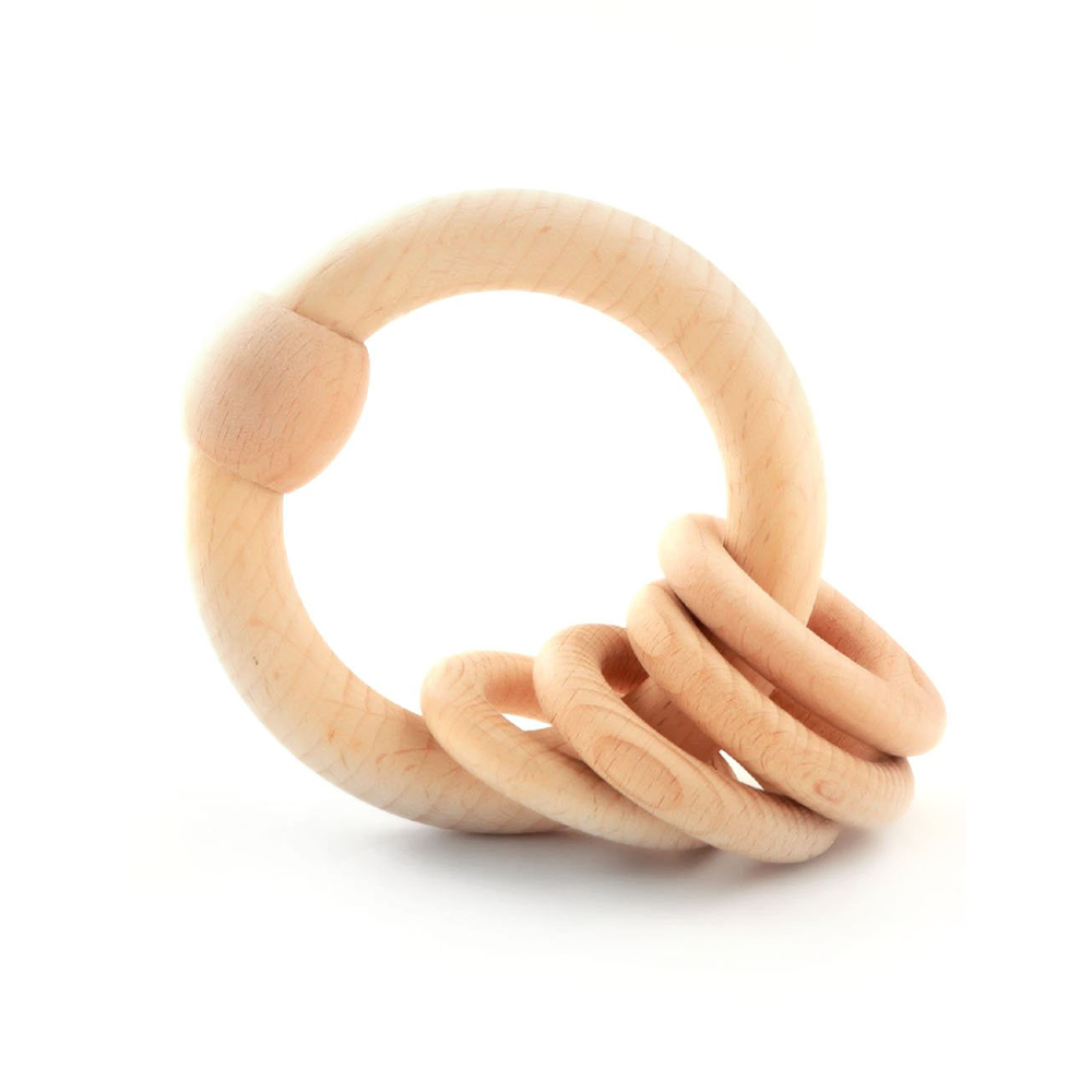 Ariro Wooden Rattle Circular Natural