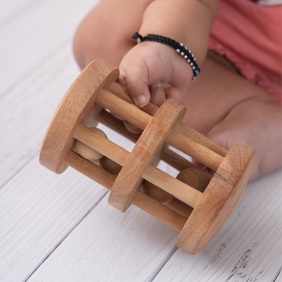 Ariro Neem Wood Rattle- Double Decker