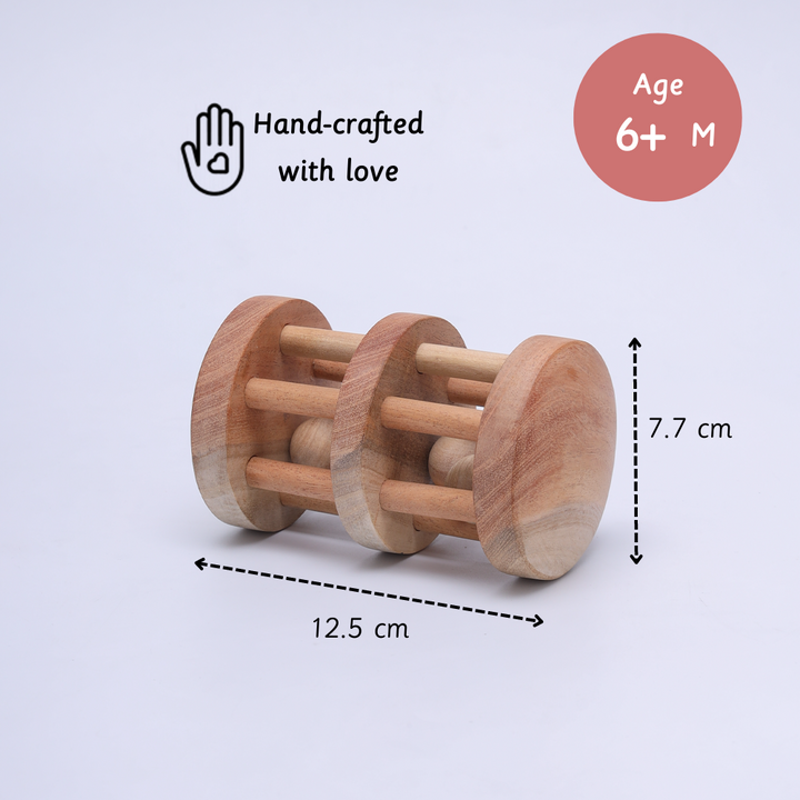 Ariro Neem Wood Rattle- Double Decker