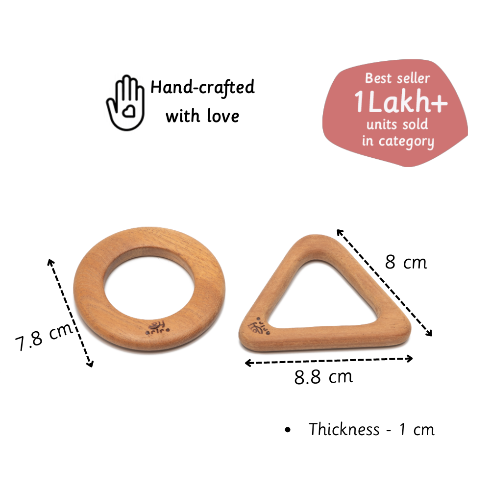 Ariro Wooden Teethers - Circle and Triangle