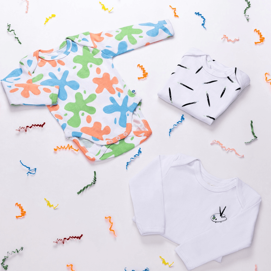 Cotton Bug Full Sleeves Romper Set of 3 - Art Splash