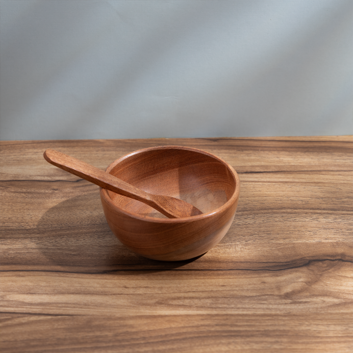 Ariro Neem Wood Bowl &amp; Spoon