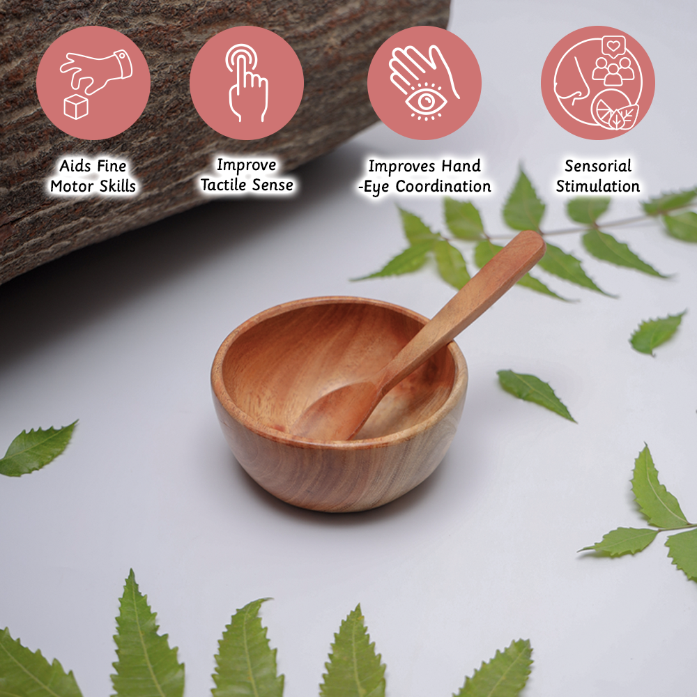 Ariro Neem Wood Bowl & Spoon