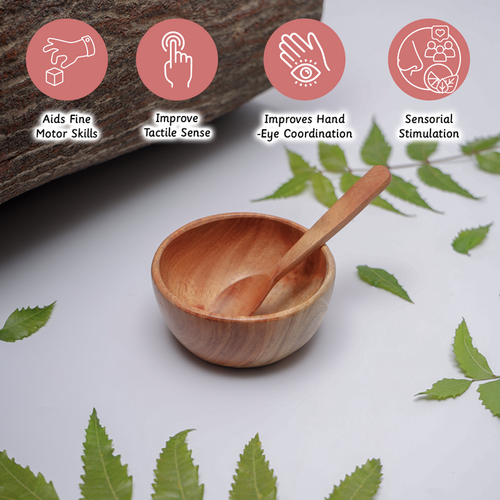 Ariro Neem Wood Bowl &amp; Spoon