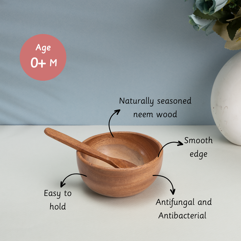 Ariro Neem Wood Bowl & Spoon