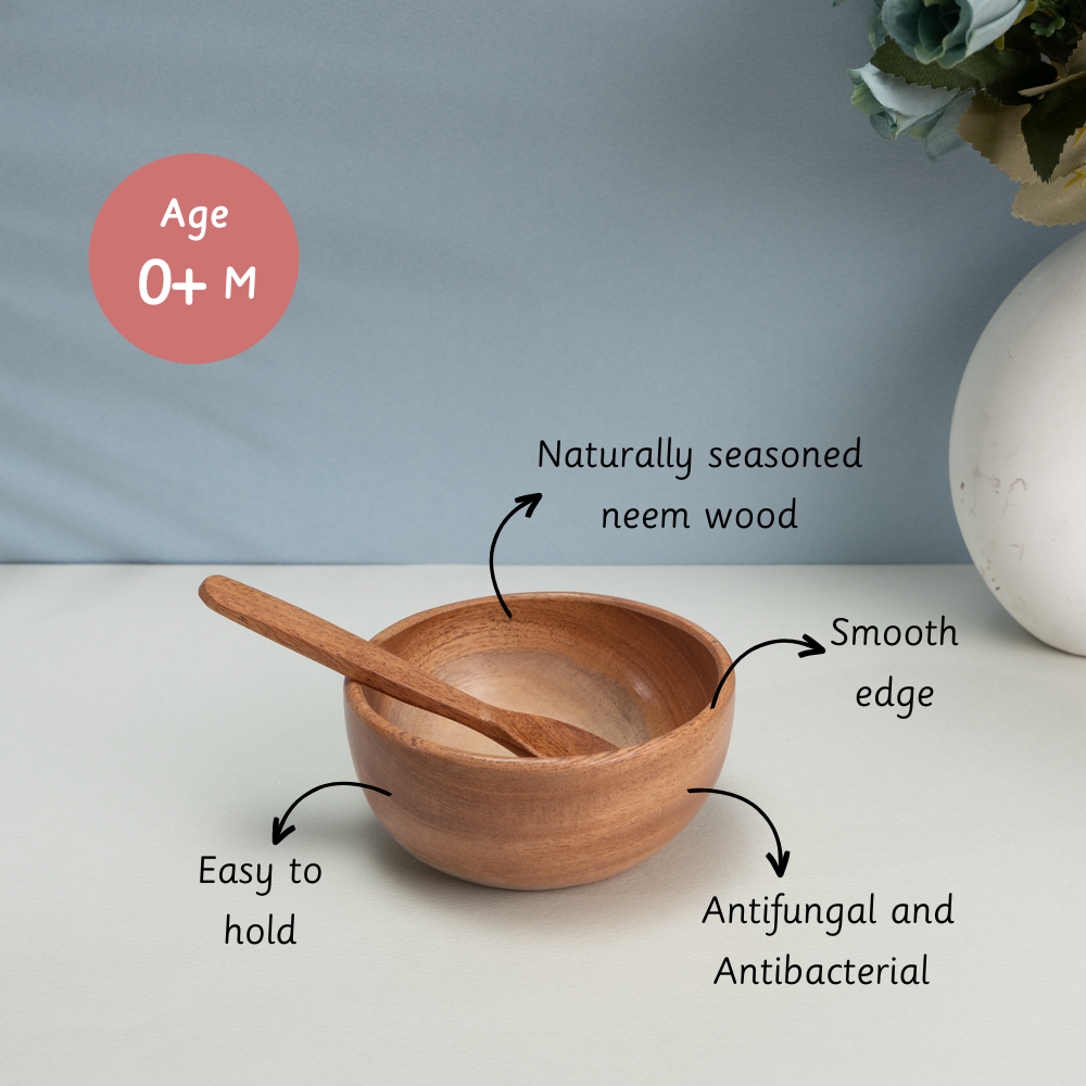 Ariro Neem Wood Bowl &amp; Spoon