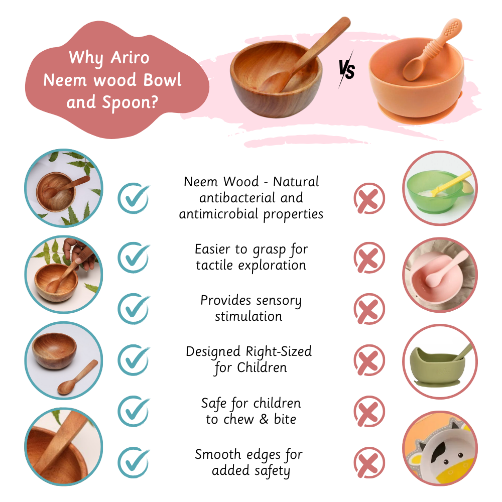 Ariro Neem Wood Bowl &amp; Spoon