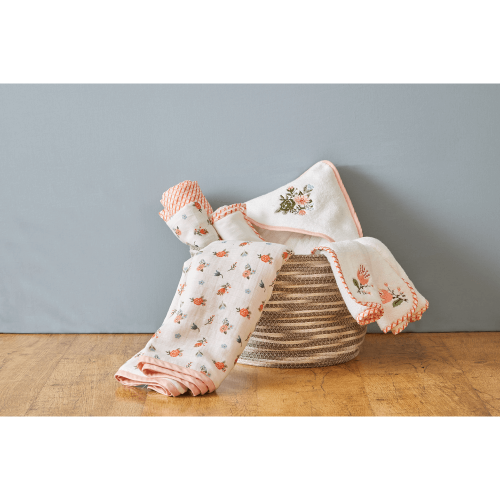 Annasimona Kids Floral &amp; Nature Collection of Cotton Hooded Towel