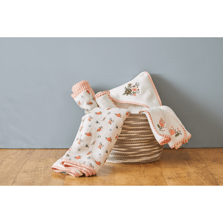 Annasimona Kids Floral &amp; Nature Collection of Cotton Hooded Towel