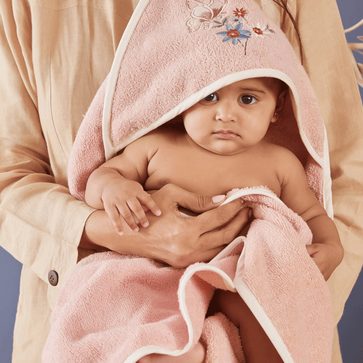 Annasimona Kids Floral &amp; Nature Collection of Cotton Hooded Towel