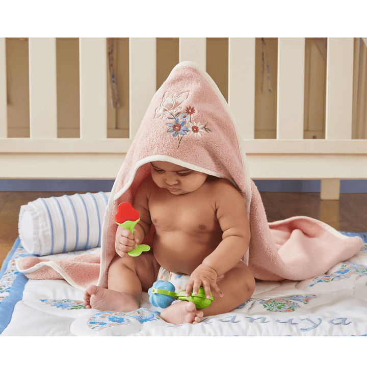 Annasimona Kids Floral &amp; Nature Collection of Cotton Hooded Towel
