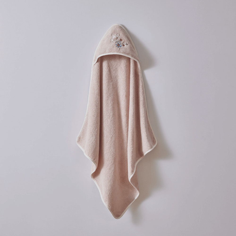 Annasimona Kids Floral &amp; Nature Collection of Cotton Hooded Towel
