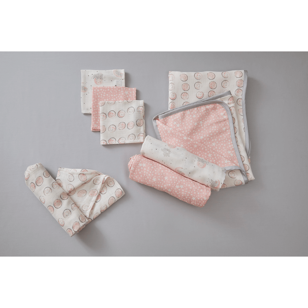 Annasimona Kids Whimsical Friends Muslin Wash Cloths – Set of Six