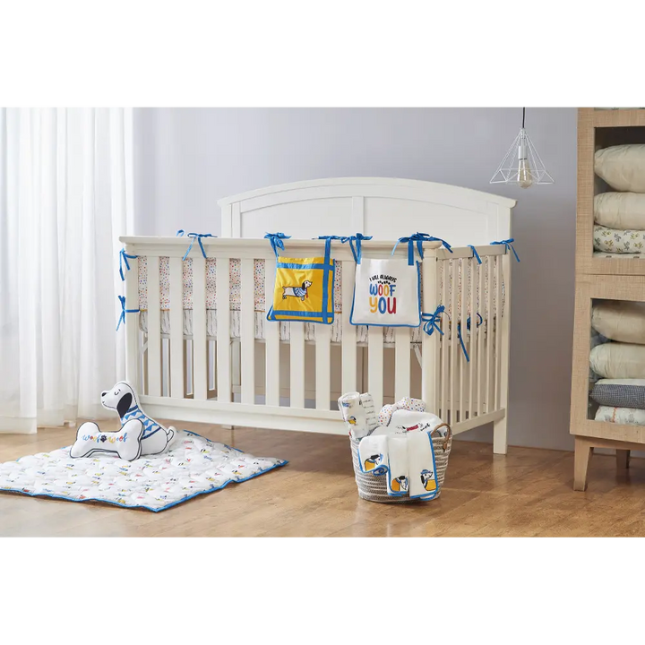 Annasimona Kids Fido Crib Bedding - Set of Eight - Fido Fido - ONE SIZE