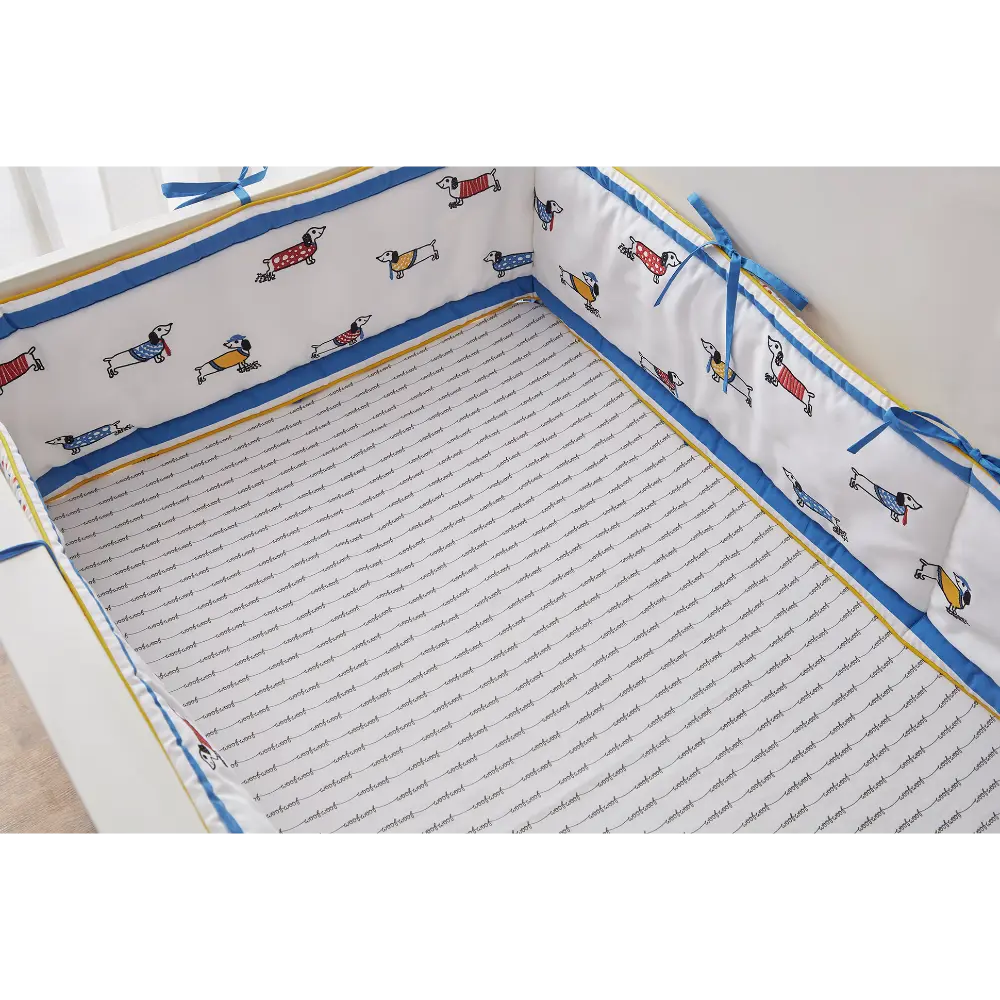 Annasimona Kids Fido Crib Bedding - Set of Eight - Fido Fido - ONE SIZE