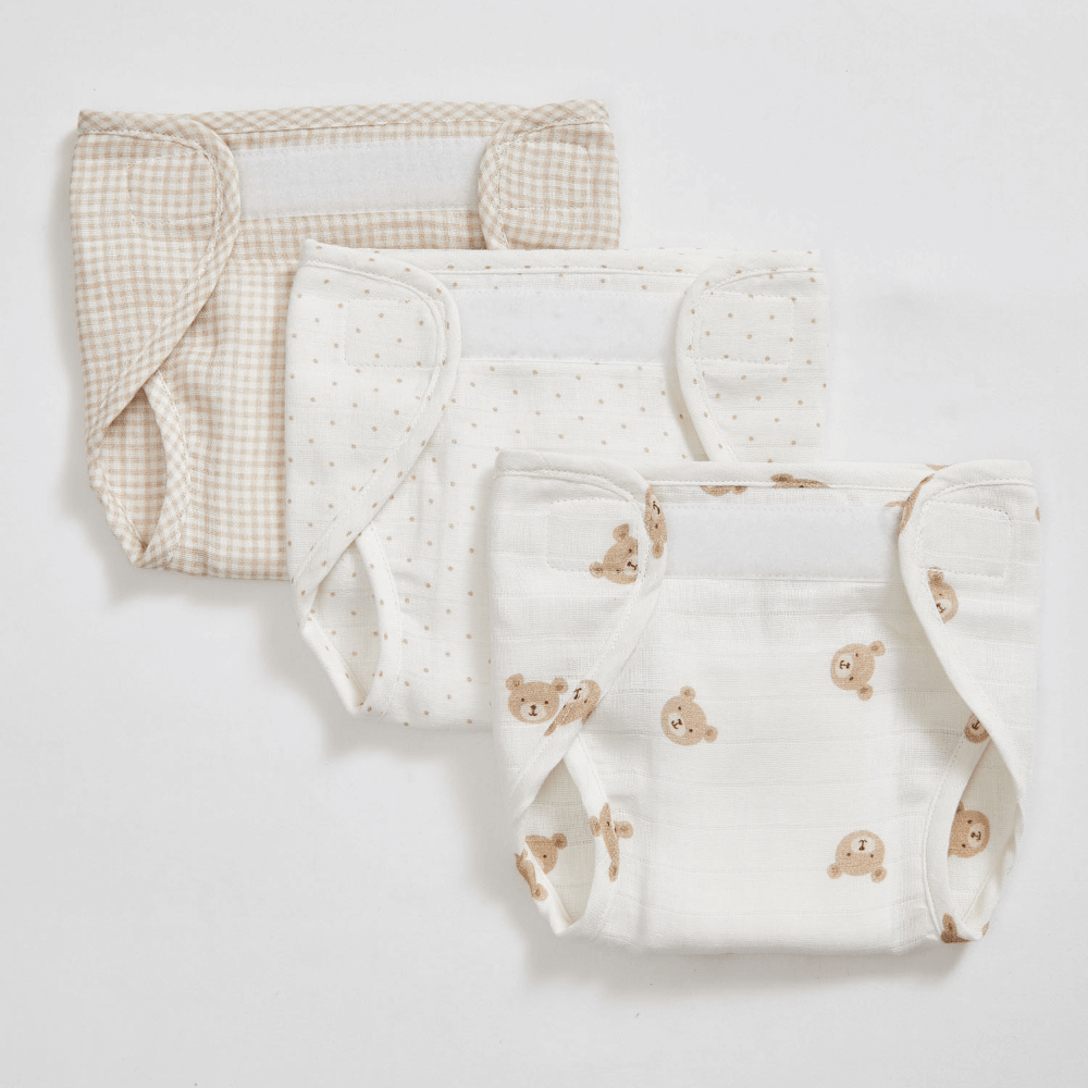 Annasimona Kids Teddy Nappies - Set of Three