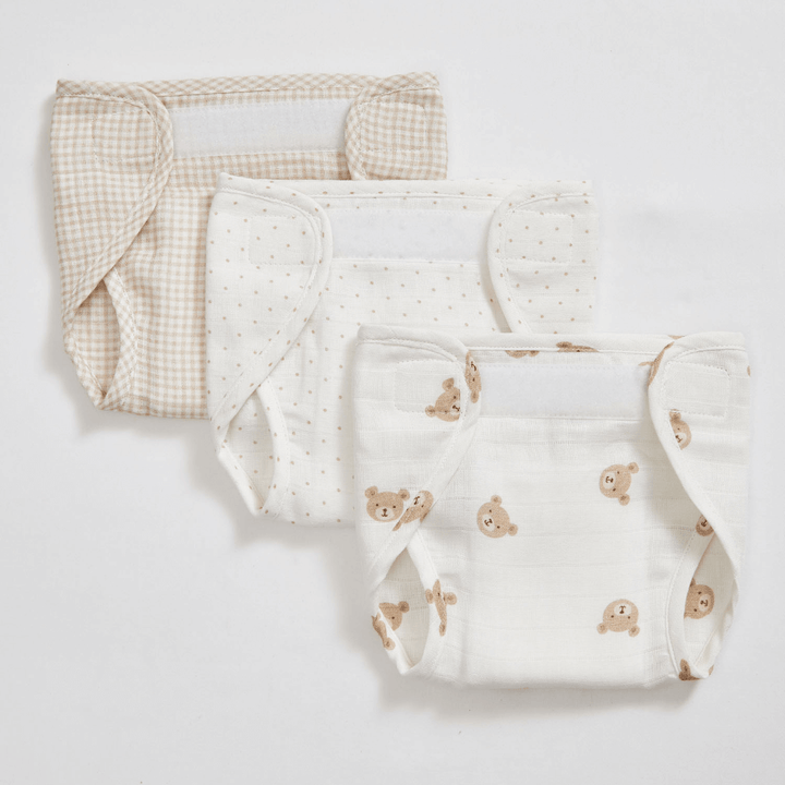 Annasimona Kids Teddy Nappies - Set of Three