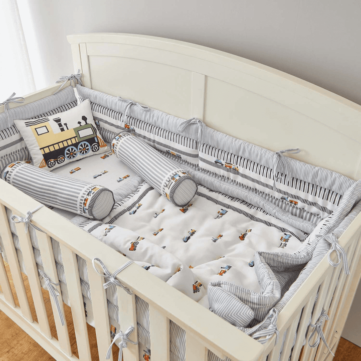 Annasimona Kids Travel &amp; Adventure-Inspired Crib Bedding Set of Eight