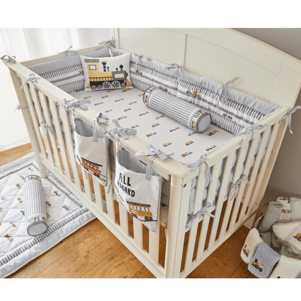 Annasimona Kids Travel &amp; Adventure-Inspired Crib Bedding Set of Eight