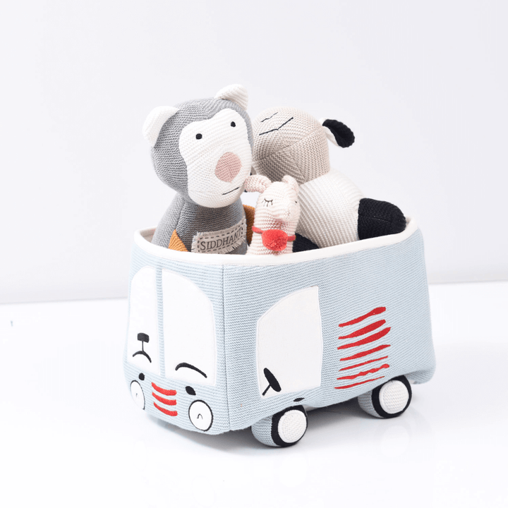 Annasimona Kids Cotton Knitted Bunny Toy Basket