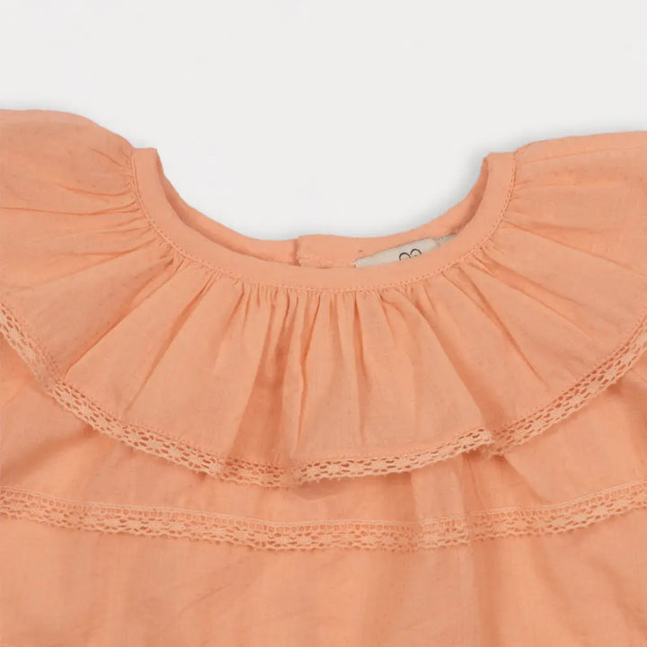 Early Sunday Daisy Baby Blouse &amp; Bloomer Set For Girls - Dusty Pink