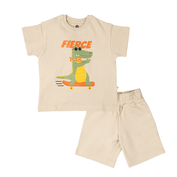Dulaar Tee &amp; Shorts Co-ord Set - Cleo the Crocodile