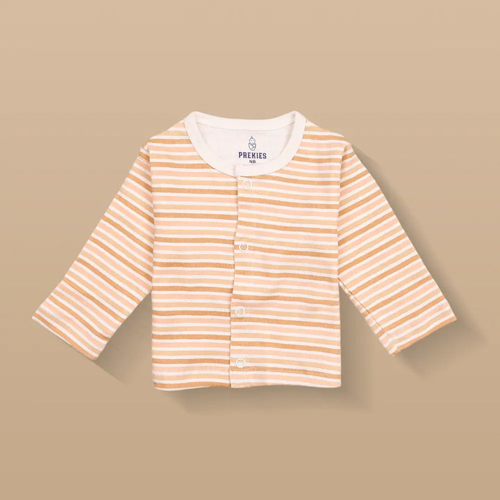 Prekies Cotton Jhablas Rainbow Print - Peach &amp; Blue (Set of 3)